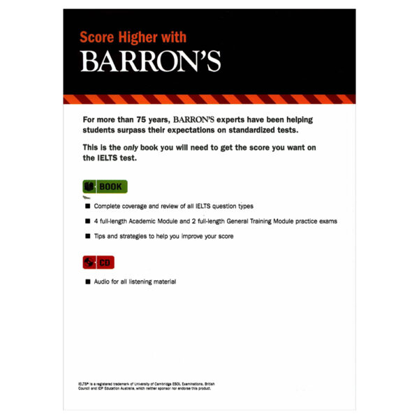 Barron's IELTS-back cover